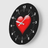 ハート ラージ壁時計 (傾斜)