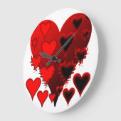 ハート ラージ壁時計 (傾斜)