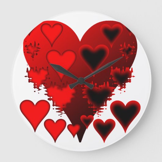 ハート ラージ壁時計 (正面)