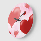ハート  ラージ壁時計 (傾斜)