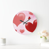 ハート  ラージ壁時計 (ホーム)