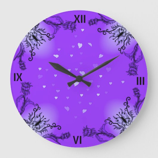 ハート ラージ壁時計 (正面)
