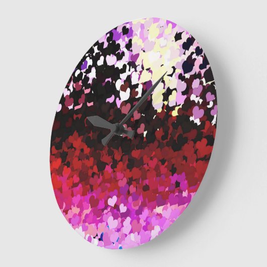 ハート ラージ壁時計 (傾斜)
