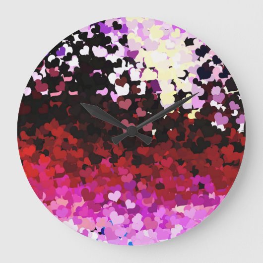 ハート ラージ壁時計 (正面)
