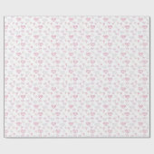 ハート、リボンと渦巻き ラッピングペーパー (フラット)