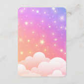 ハート&レインボーお洒落ベビーシャワー エンクロージャーカード (裏面)