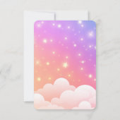 ハート&レインボーお洒落ベビーシャワー サンキューカード (裏面)