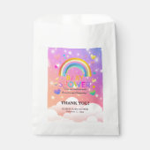 ハート&レインボーお洒落ベビーシャワー フェイバーバッグ (正面)