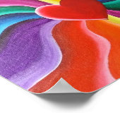 ハート&レインボーハガキ ポスター (角)