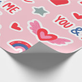 ハート・レインボー・ラブインクリメンションラッピング紙 ラッピングペーパー (角)