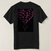 ハート レッド Tシャツ (デザイン裏面)