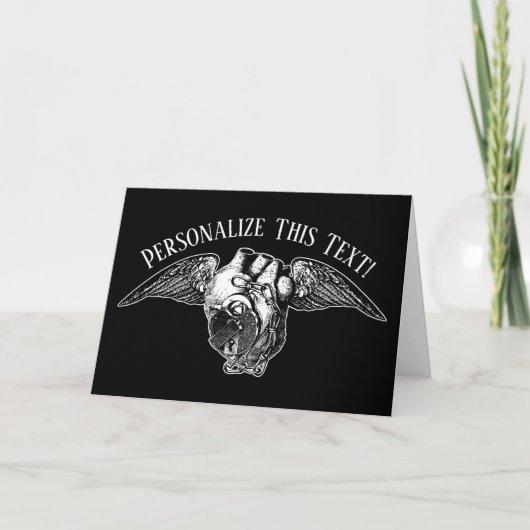 ハート(ロックとウイングカード) カード (正面)