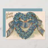 ハート ワスレナグサ リボン フラワーリ (正面/裏面)