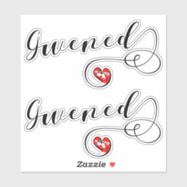 ハート、ヴァンヌ、ブレトン、ブルターニュ国旗 シール