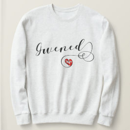 ハート、ヴァンヌ、ブレトン、ブルターニュ国旗 スウェットシャツ