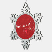 ハート、ヴァンヌ、ブレトン、ブルターニュ国旗 スノーフレークピューターオーナメント (右)