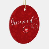 ハート、ヴァンヌ、ブレトン、ブルターニュ国旗 セラミックオーナメント (右)