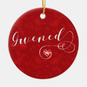 ハート、ヴァンヌ、ブレトン、ブルターニュ国旗 セラミックオーナメント (正面)