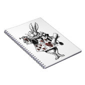 ハート-不思議の国のアリスの白いウサギ ノートブック (右側)