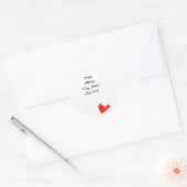 ハート-住所 シール (封筒)