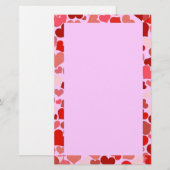 ハート 便箋 (正面/裏面)