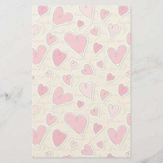 ハート 便箋 (正面)