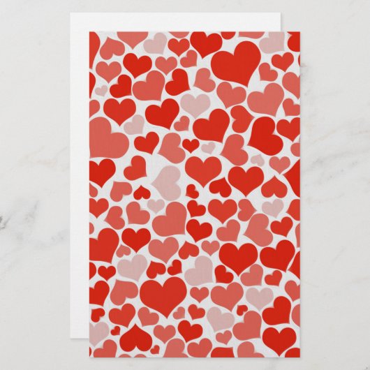 ハート 便箋 (正面/裏面)