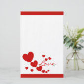 ハート 便箋 (スタンド正面)