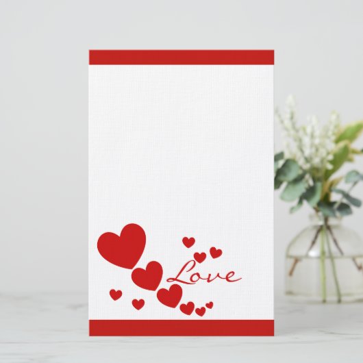 ハート 便箋 (スタンド正面)