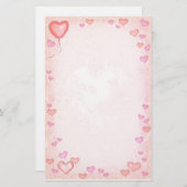 ハート 便箋 (正面/裏面)