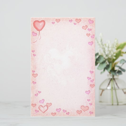 ハート 便箋 (スタンド正面)