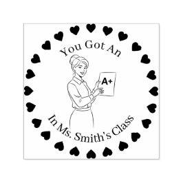 ハート（円）、メス先生A+ セルフインキングスタンプ