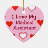 ハート: 医療助手のオーナメント セラミックオーナメント (裏面)