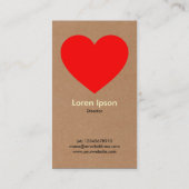 ハート – 厚紙 名刺 (裏面)