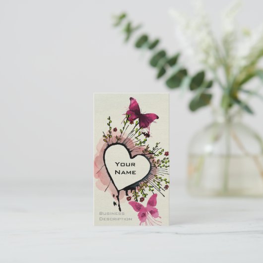 ハート 名刺 (スタンド正面)