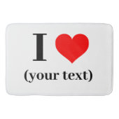 ハート!大浴用マット – カスタム バスマット (正面)