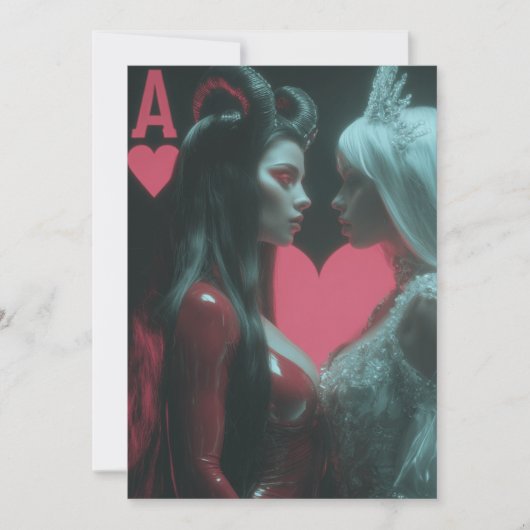 ハート：天使と悪魔 招待状 (正面)