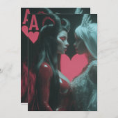 ハート：天使と悪魔 招待状 (正面/裏面)