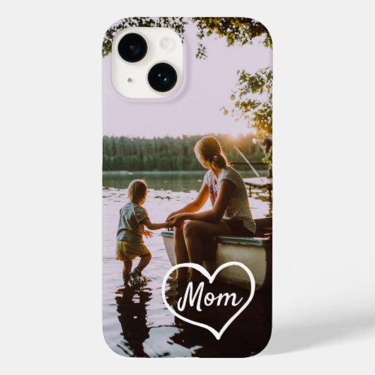 ハート 家族写真 スクリプト カスタム ギフト iPhone ケース Case-Mate iPhoneケース (裏面)