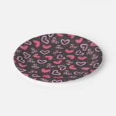 ハート・愛 ペーパープレート (アングル)