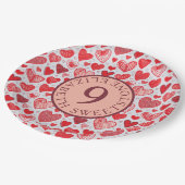 ハート・愛 ペーパープレート (アングル)