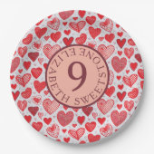 ハート・愛 ペーパープレート (正面)