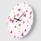ハート – 愛 ラージ壁時計 (傾斜)