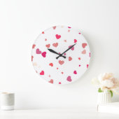 ハート – 愛 ラージ壁時計 (ホーム)