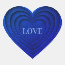 ハート"愛"明るい青