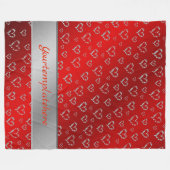 ハート,愛,金属,金属,バレンタイン,ローマ フリースブランケット (正面(横))