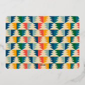 ハート 手 レトロ ツリー オーダーメイド 1枚の写真 ゴールド 箔シーズンカード (裏面)