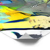 ハート |抽象芸術カラフルポスター ポスター (角)