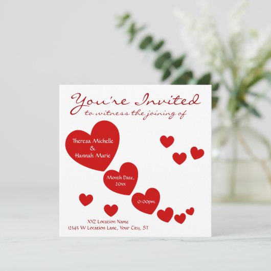 ハート 招待状 (スタンド正面)