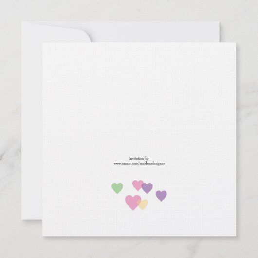 ハート 招待状 (裏面)